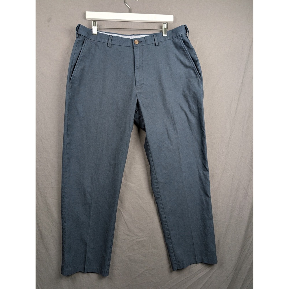 Haggar Mens Premium No Iron Twill Classic Fit Chino Pants Blue 36x30